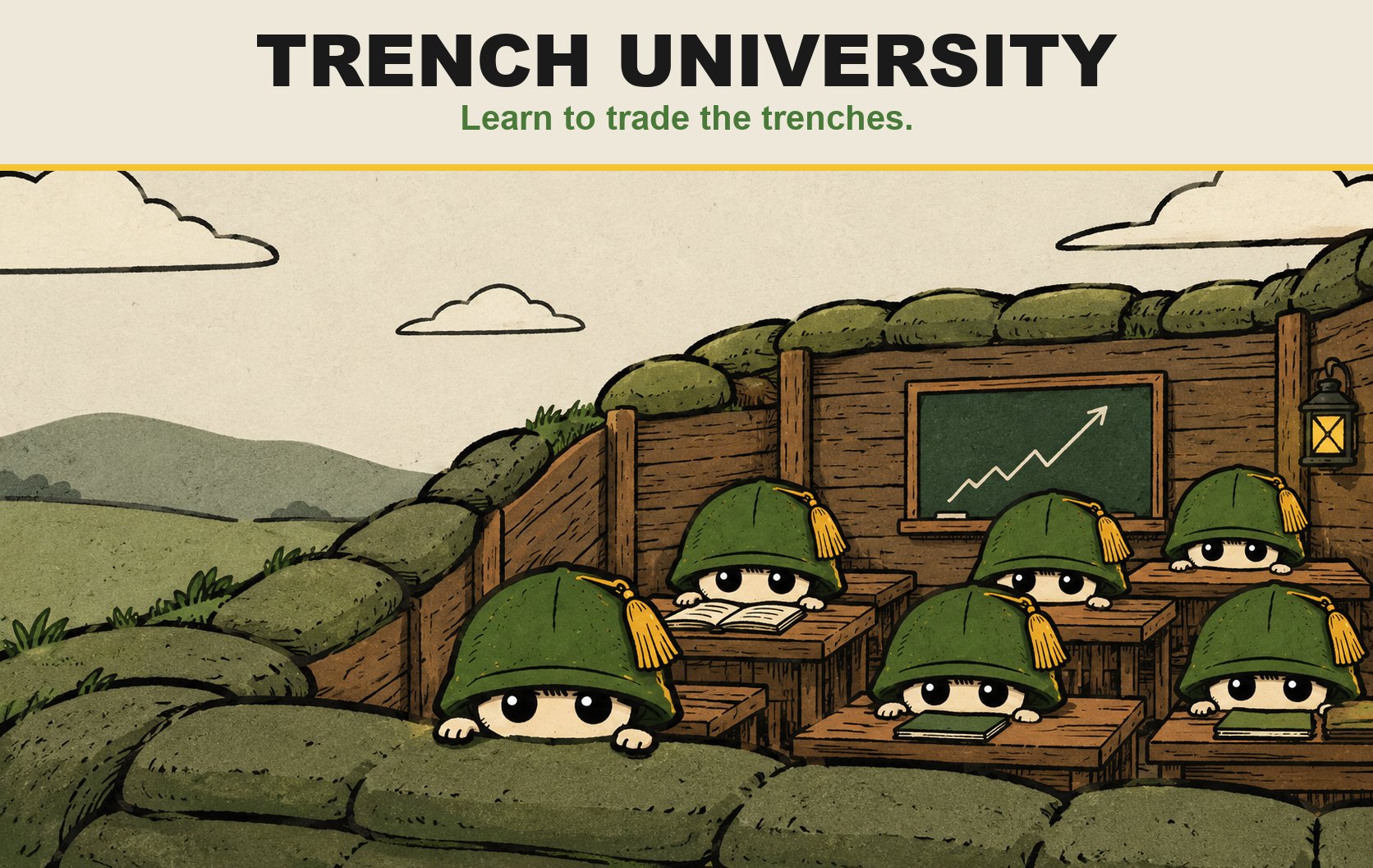The Trench University welcome banner